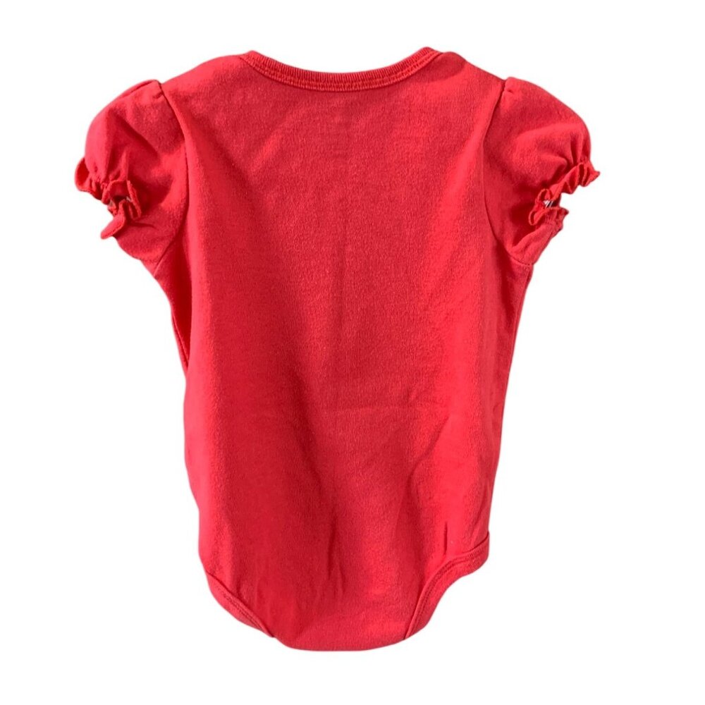 Disney baby Girls Infant Baby Sz 12 months Red Short Puff Sleeve Minnie Mouse 1 - Picture 3 of 3